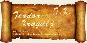 Teodor Kragulj vizit kartica